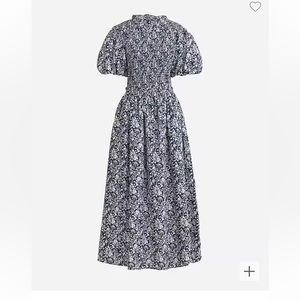 NWT J Crew Puff Sleeve Dress in Liberty Print Size Large